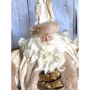 Vintage Santa christmas decor papel mache